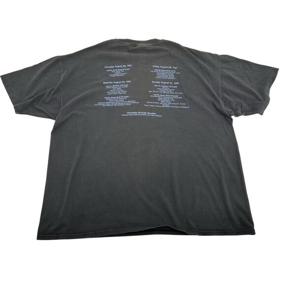 VTG 90s Mens Black Hanes Heavyweight Chicago Jazz Fest Single Stitch T Shirt 2XL - Picture 5 of 8